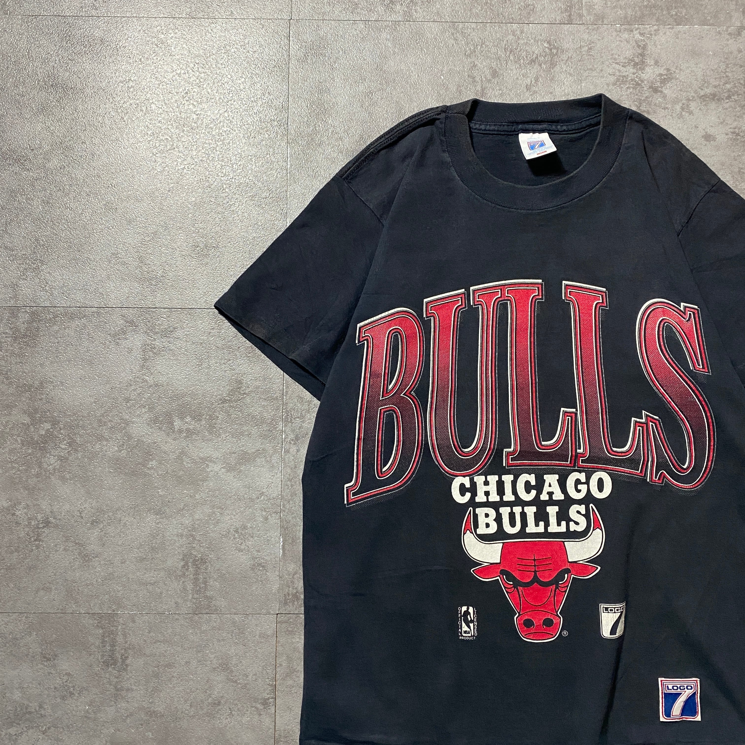 90's LOGO7 CHICAGO BULLS NBA シカゴブルズ プリント シングル