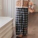 ベア刺繍チェック柄パンツ ・9244