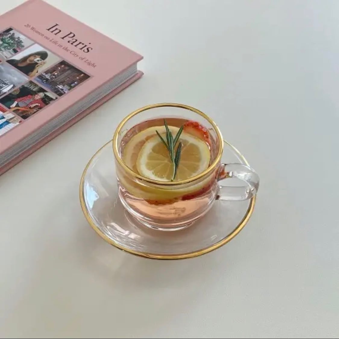 韓国雑貨] ガラス コーヒーカップ&ソーサーSET | merci room