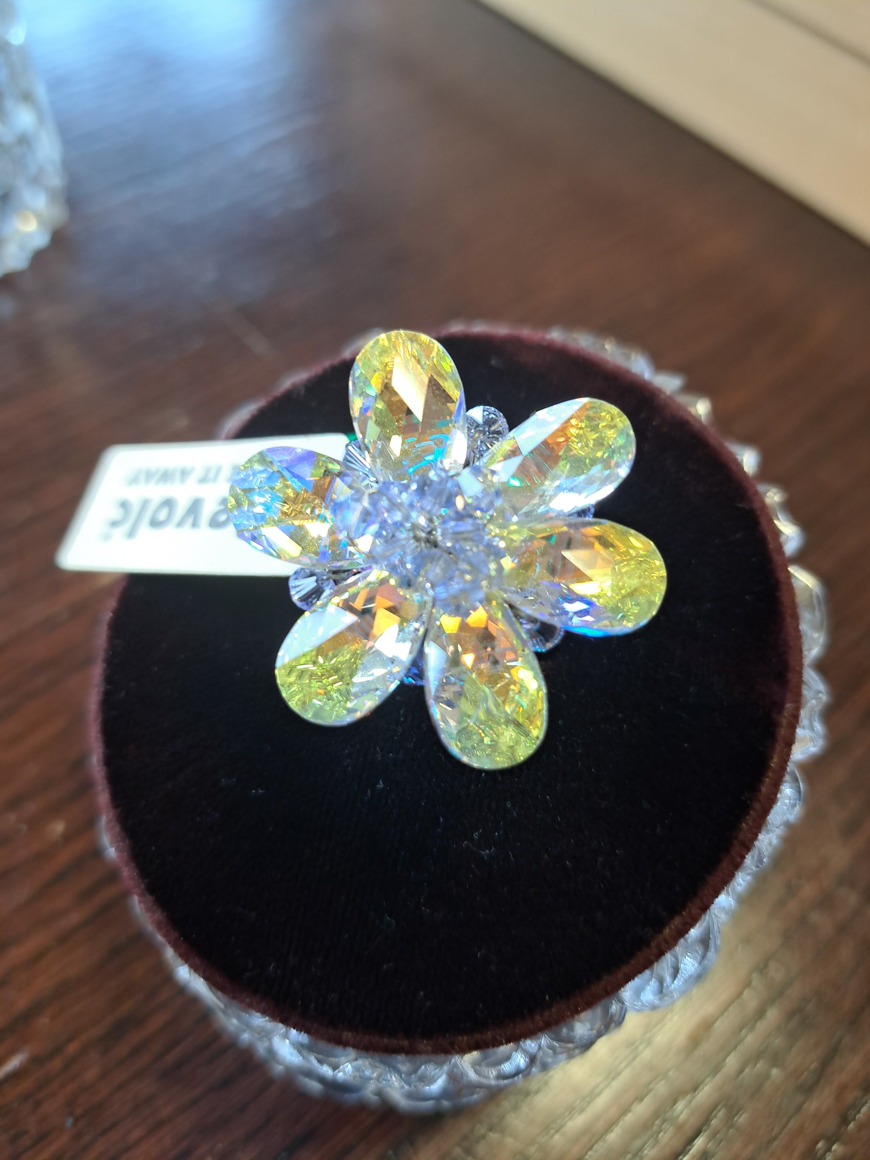 クリスタルガラス製 フラワーリング