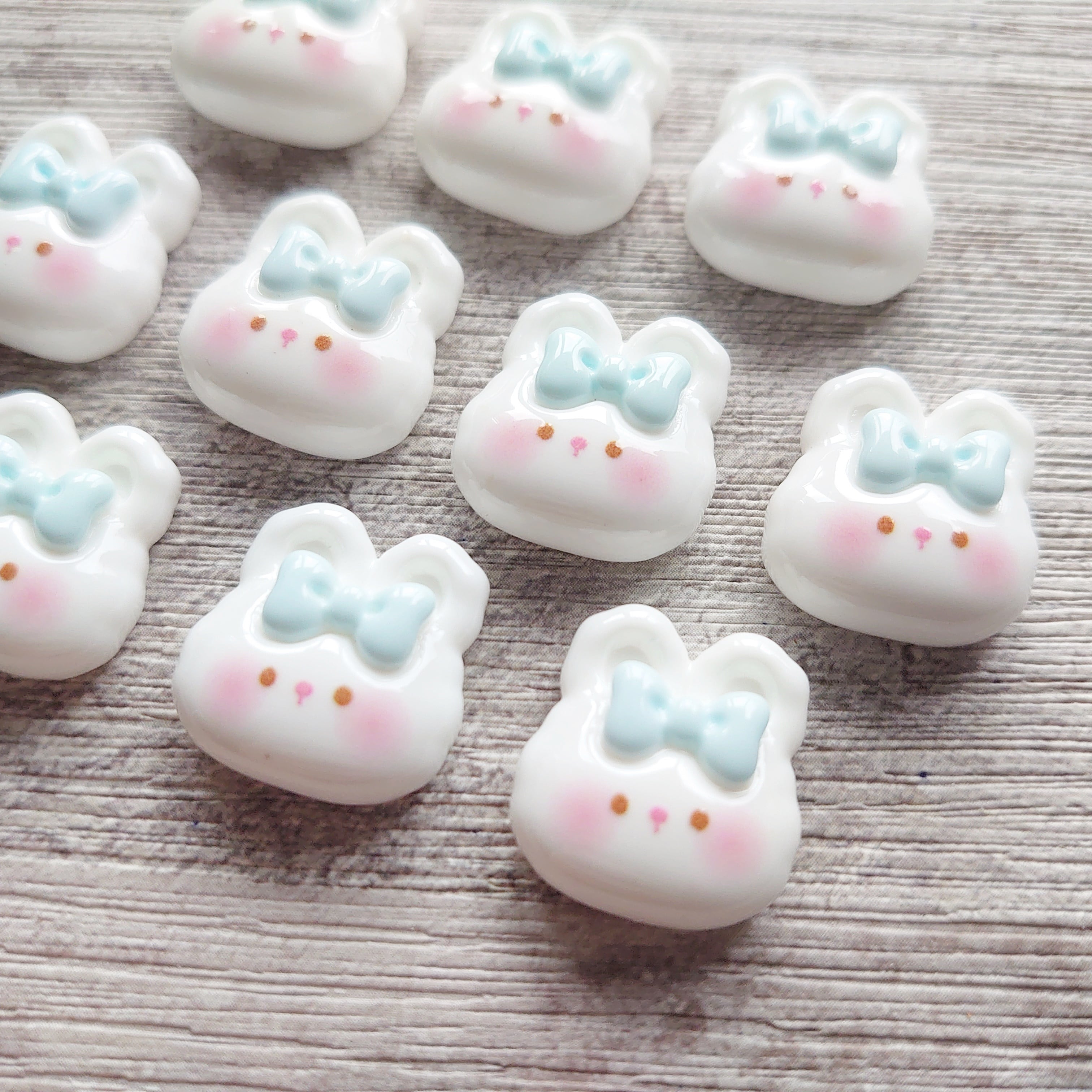 うさぎ ホワイト デコパーツ D72 | mignon