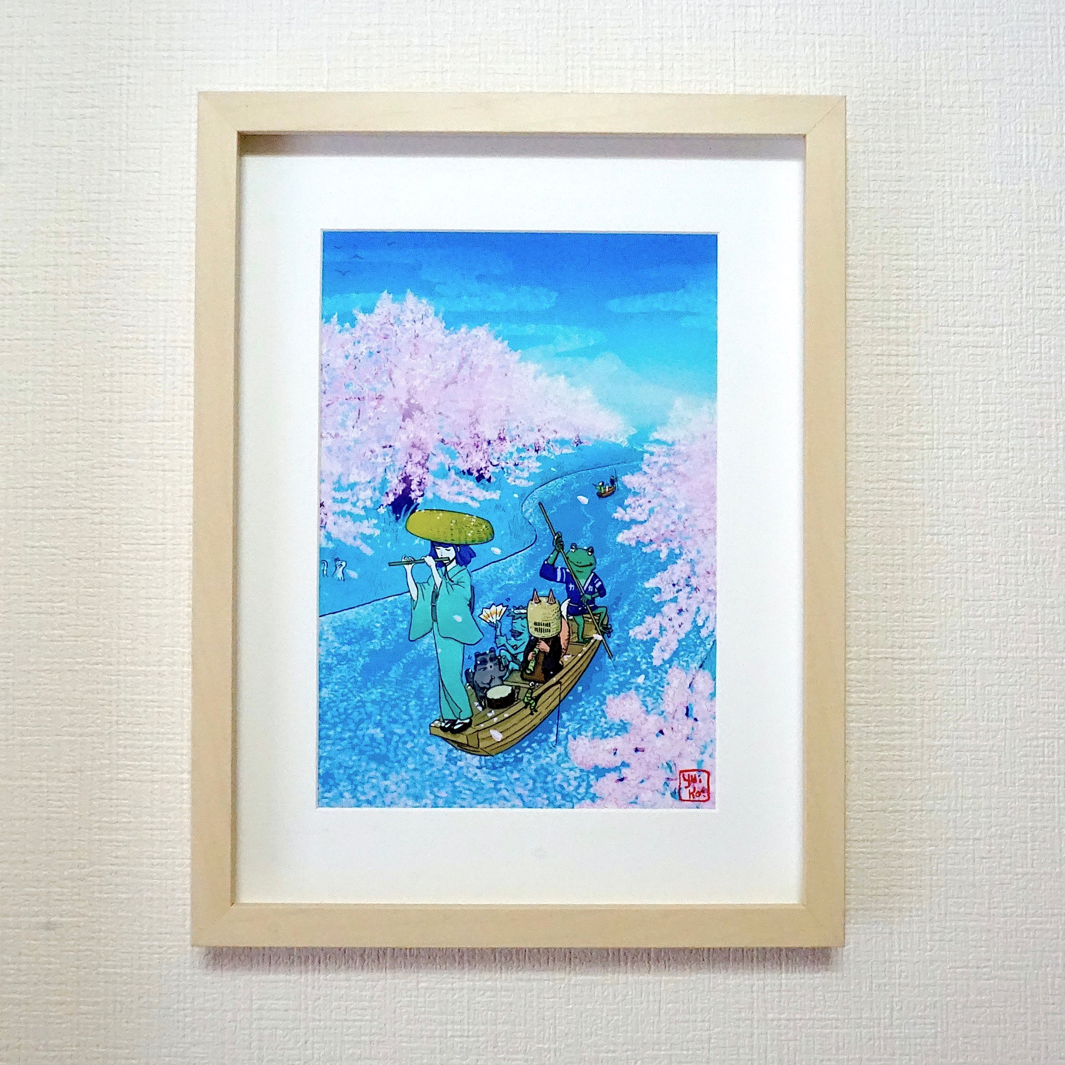 ヴィンブラッド　ビンテージ大型四季ポスターブルー春影絵の様で懐かしい！ 群青の花 / I110 / 北欧ポスター | ポスター屋さんismirai home | 北欧