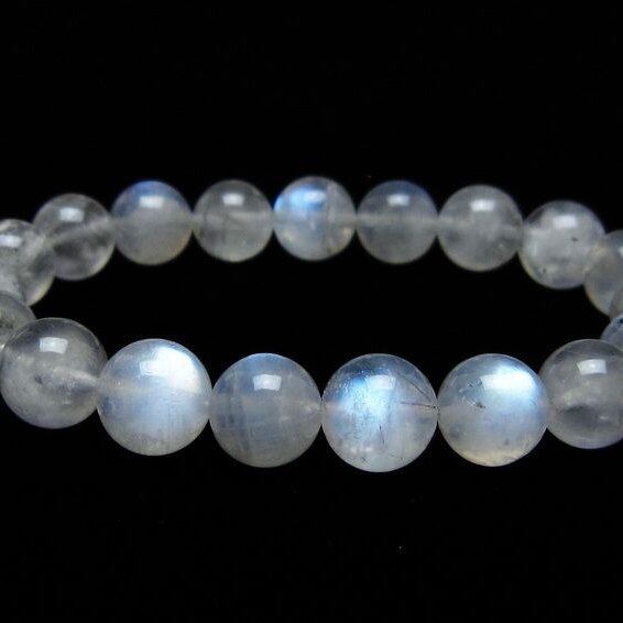 ムーンストーン ブレスレット 10mm 一点物 メール便可 [M便 1/10] 111-44483