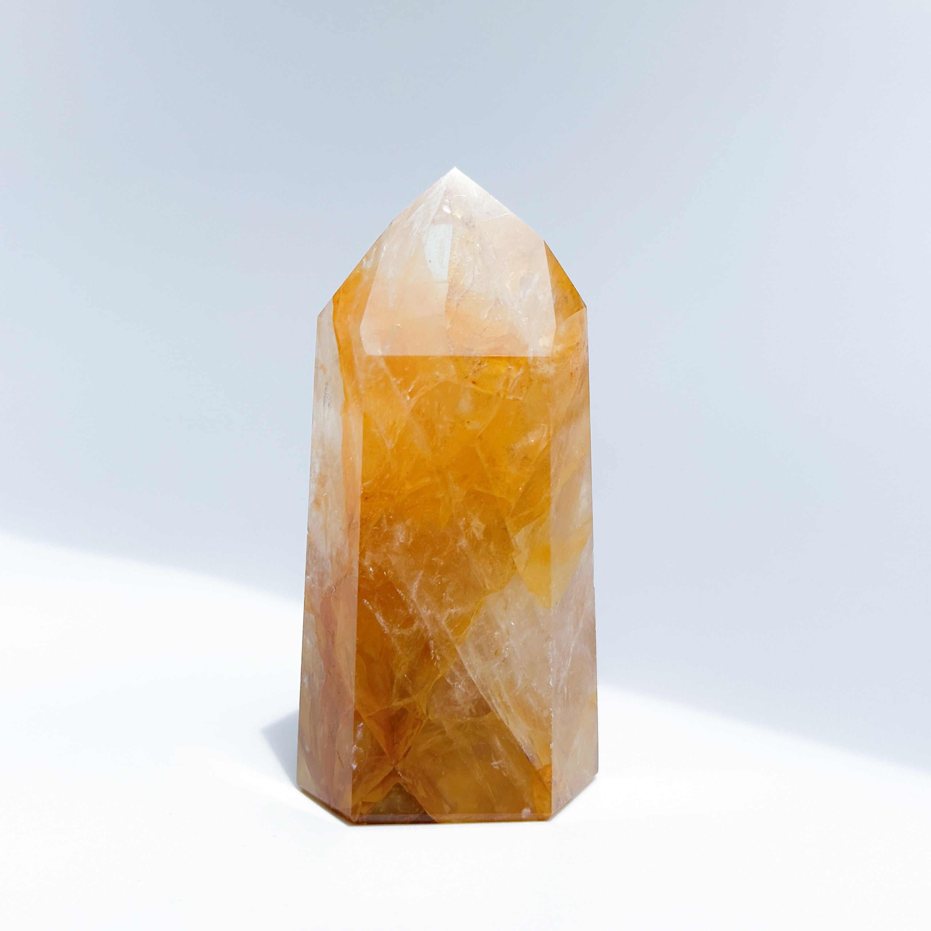 高品質　デンドリティック　ゴールデンヒーラー　共生　水晶　ポイント　六角柱 ゴールデンヒーラー ファーデンクォーツ アメリカ産[T688-1707]