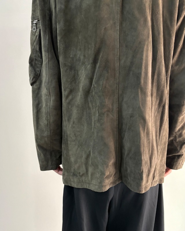 【MARITHE FRANCOIS GIRBAUD】zip up suede leather jacket