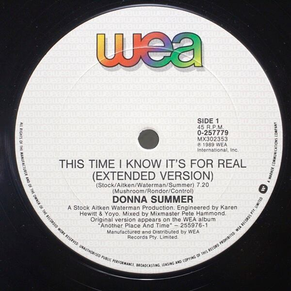 Donna Summer / This Time I Know It's For Real [257 779-0, 2 57779-0] - 画像3