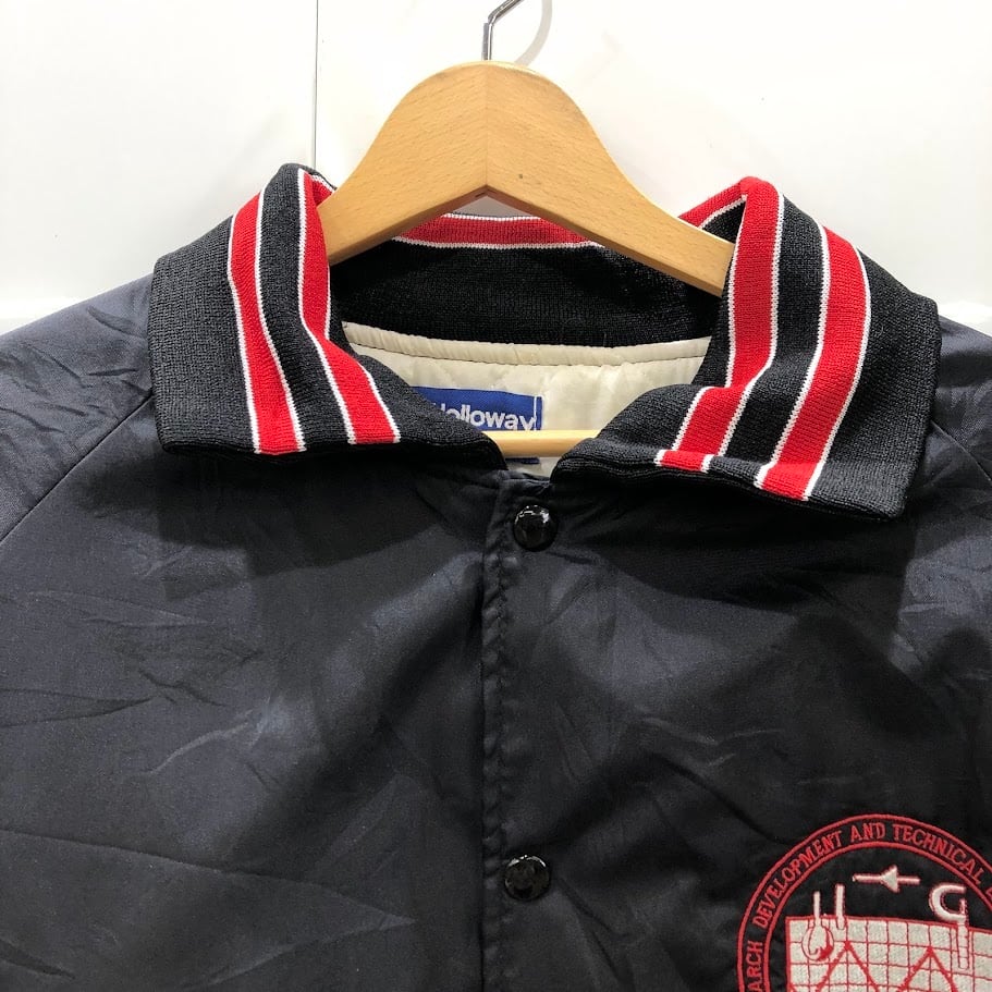 90's Holloway/90年代 ホロウェイ USA製 スタジャン 襟付きナイロン