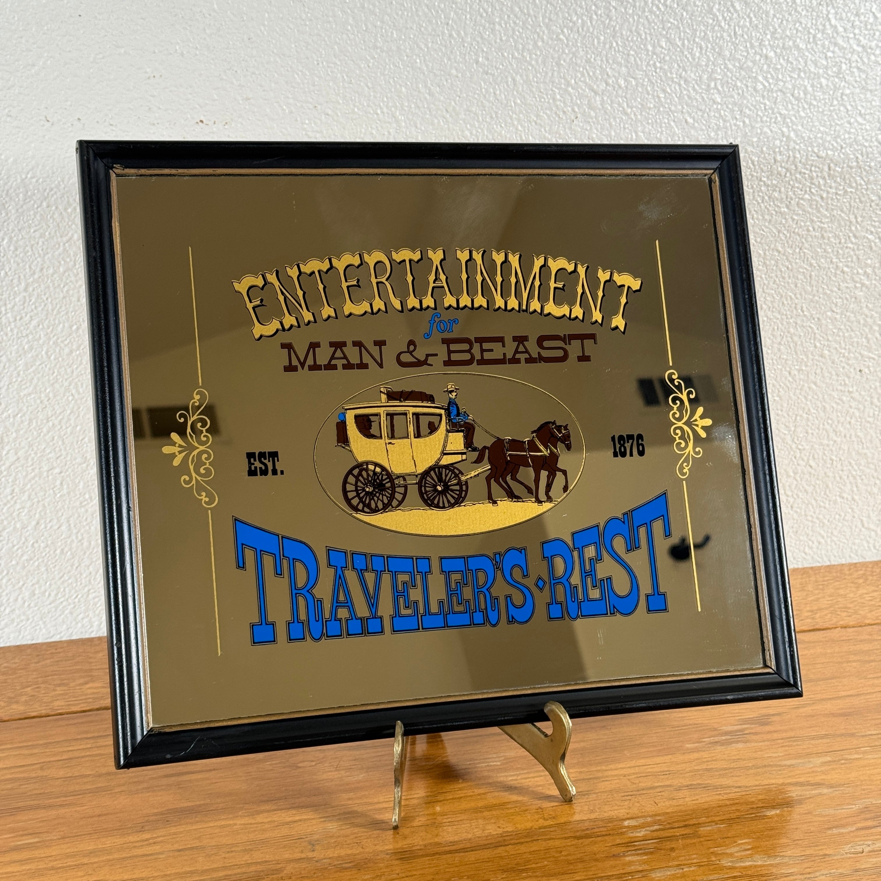 【入手困難】ビンテージパブミラー　希少品　イタリアベニス風景 入手困難】ビンテージパブミラー希少品イタリアベニス風景