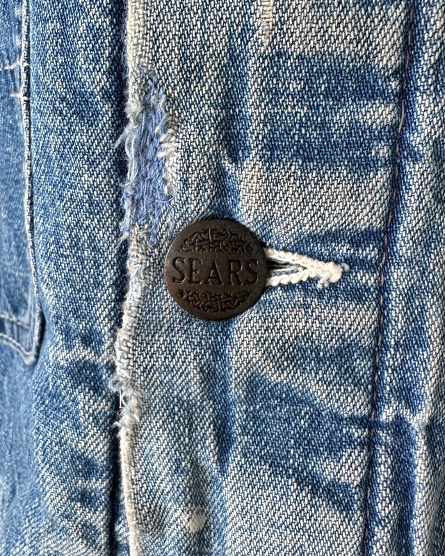 -Sears- Vintage 70s 38 Denim Coverall