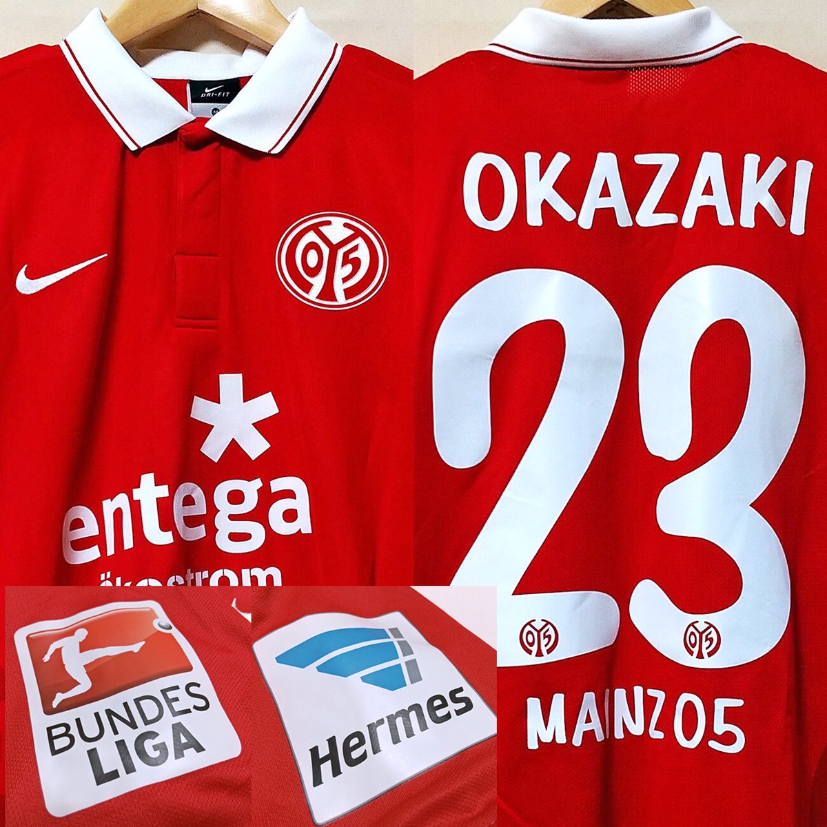 マインツ 2014-15 Nike ホーム半袖 岡崎慎司 ユニフォーム #23 OKAZAKI 