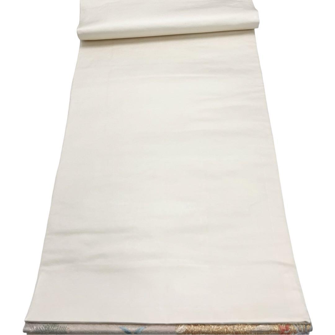 袋帯 屏風に美しい花模様 牡丹 菊 鴛鴦 金糸 薄曙色 O-3820 | リユース  