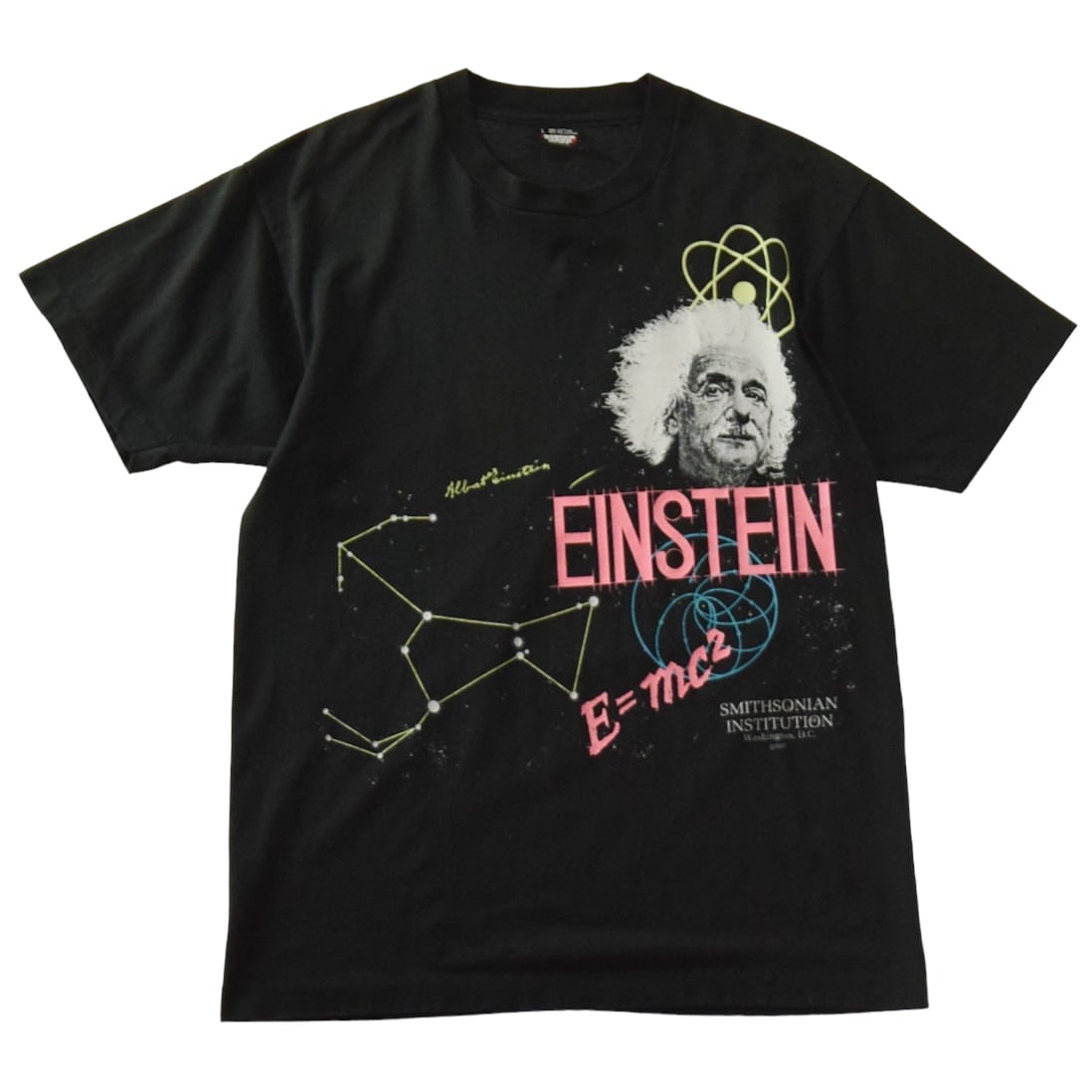 52cm1990's “Albert Einstein” プリントT シングルステッチ - Tシャツ