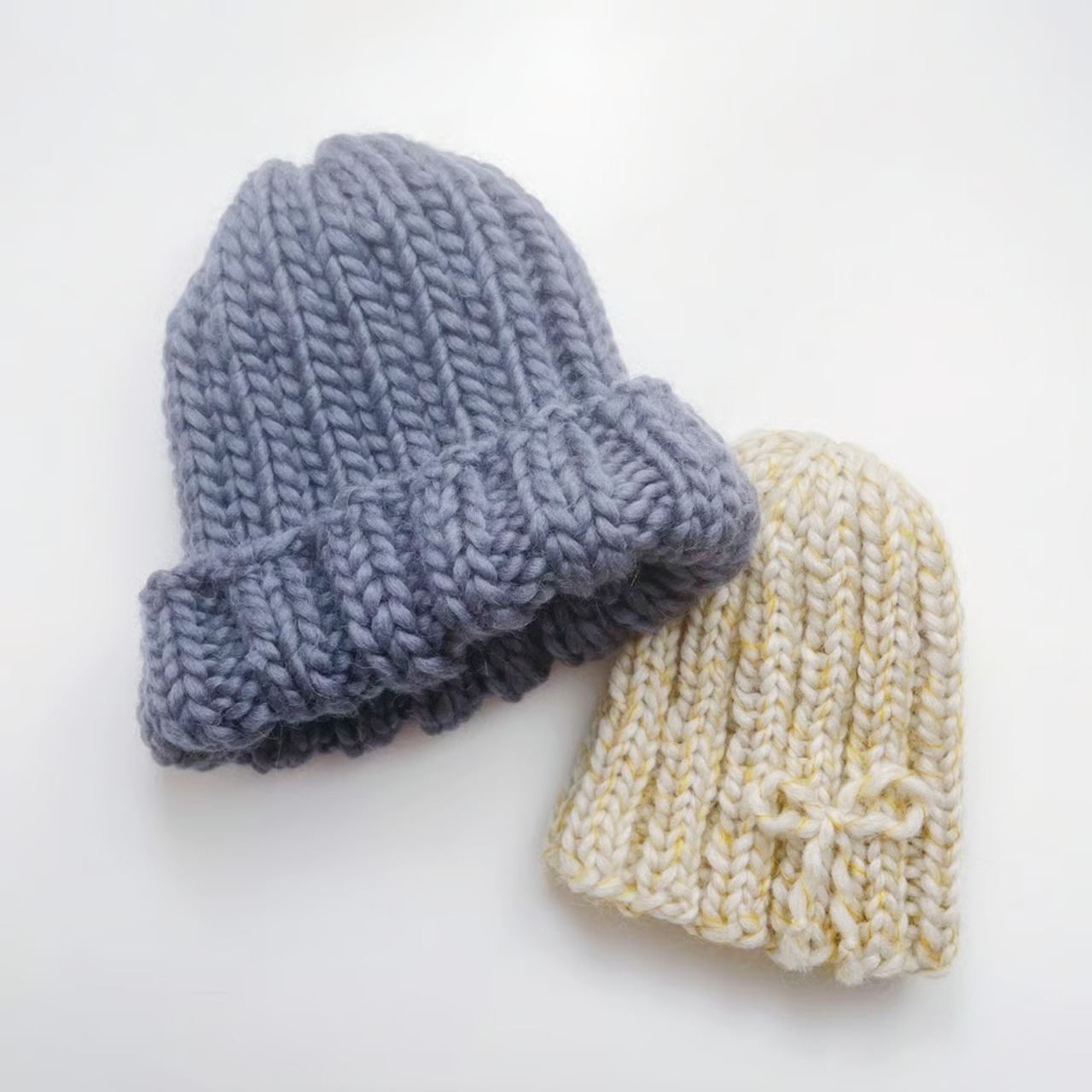 [Pattern] Babyとお揃いのリブニットキャップ