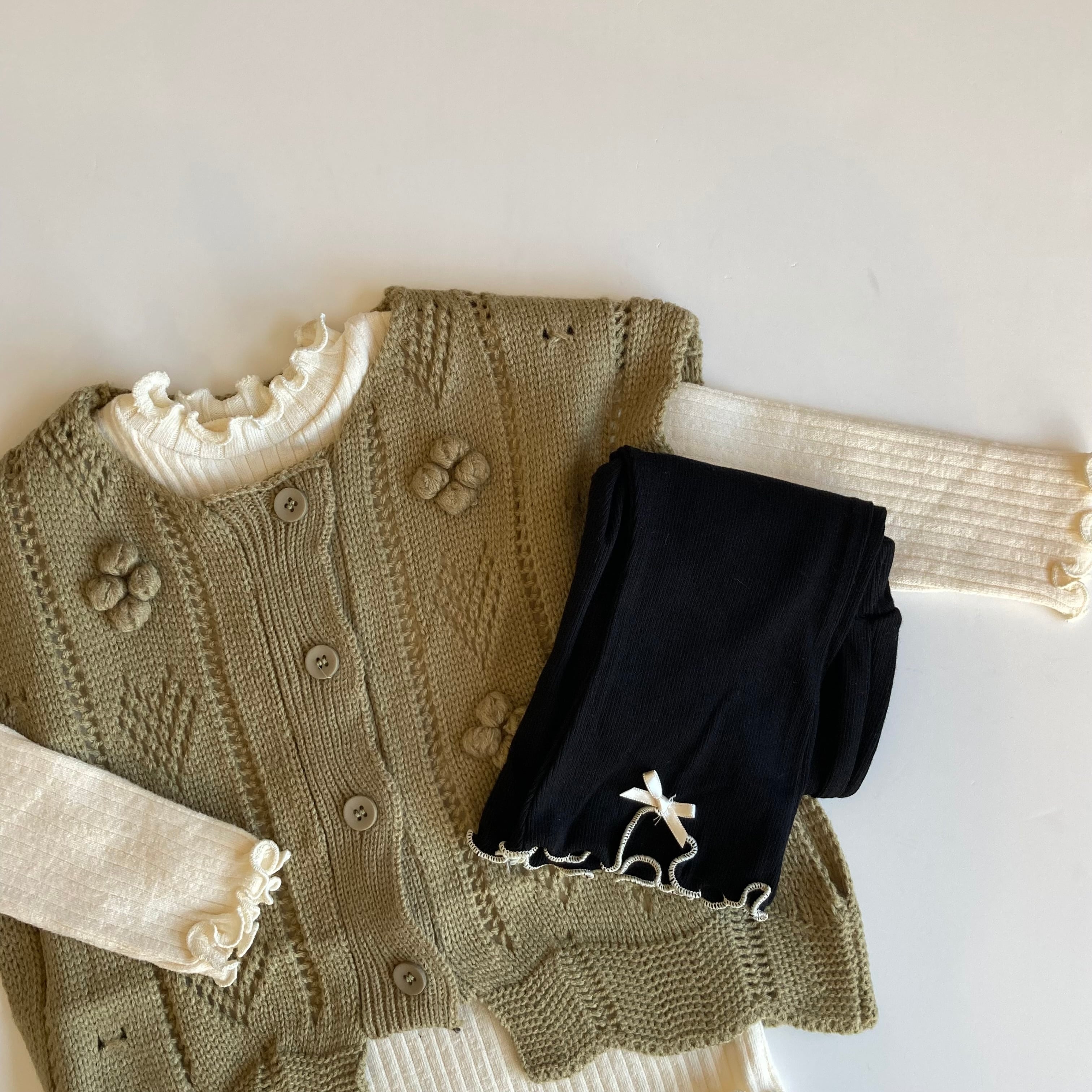 flower knit vest