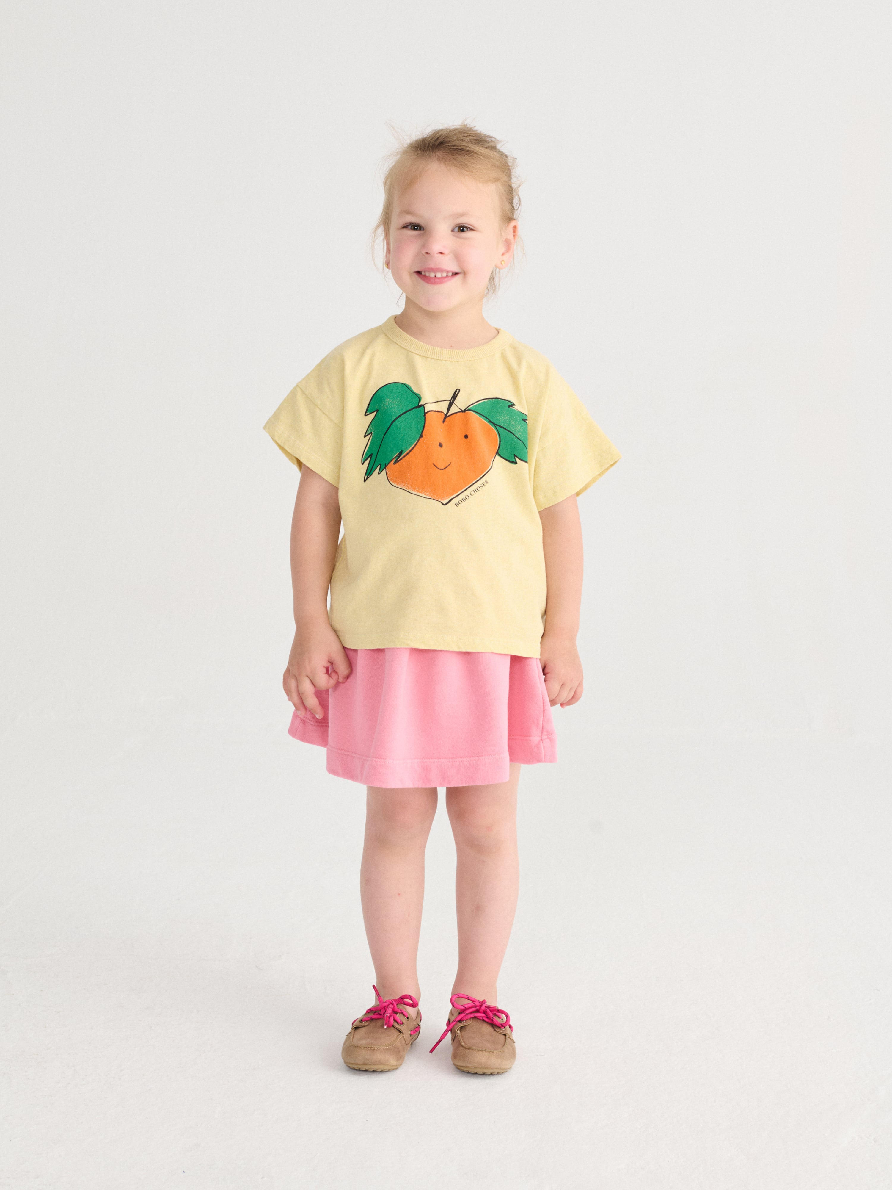 26SS】bobochoses(ボボショセス)Tangerine T-shirt(2-3y/4-5y/6-7y/8