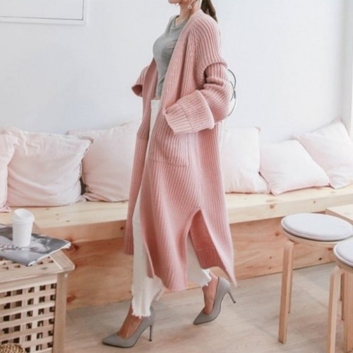 ニット　ロングカーディガン　６Color