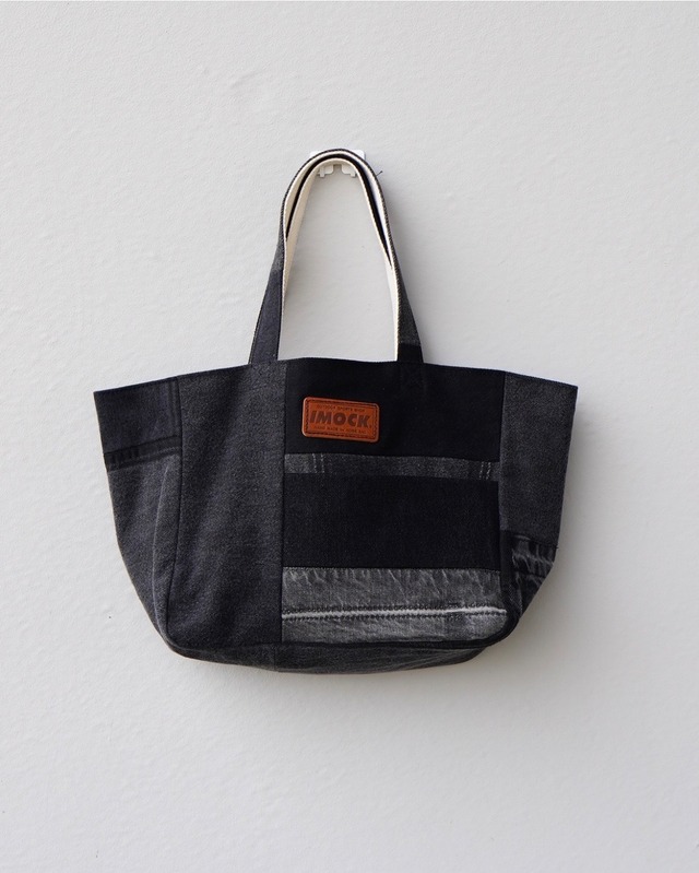 IMOCK-KOBE ZAC- DENIM PATCHWORK TOTE MEDDIUM  BLUE