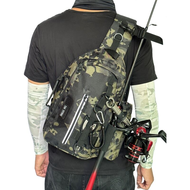 大容量シングルショルダーフィッシングバッグ A18955