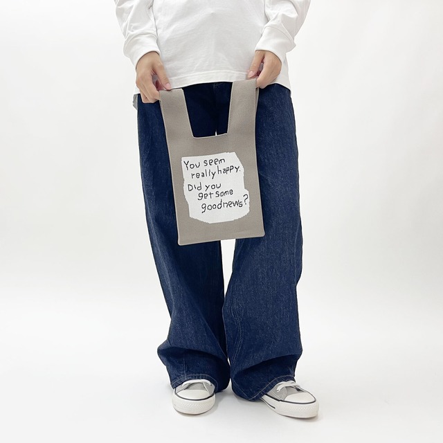 【JIN KITAMURA】KNIT MINI MARCHE BAG  ブラウンプードル ニット ミニマルシェバッグ