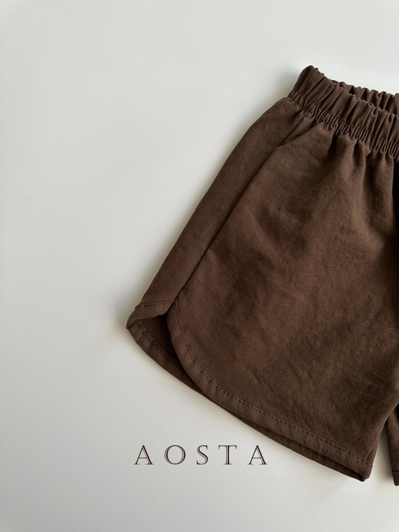 【Aosta】シンプルコットンショートパンツ - 5