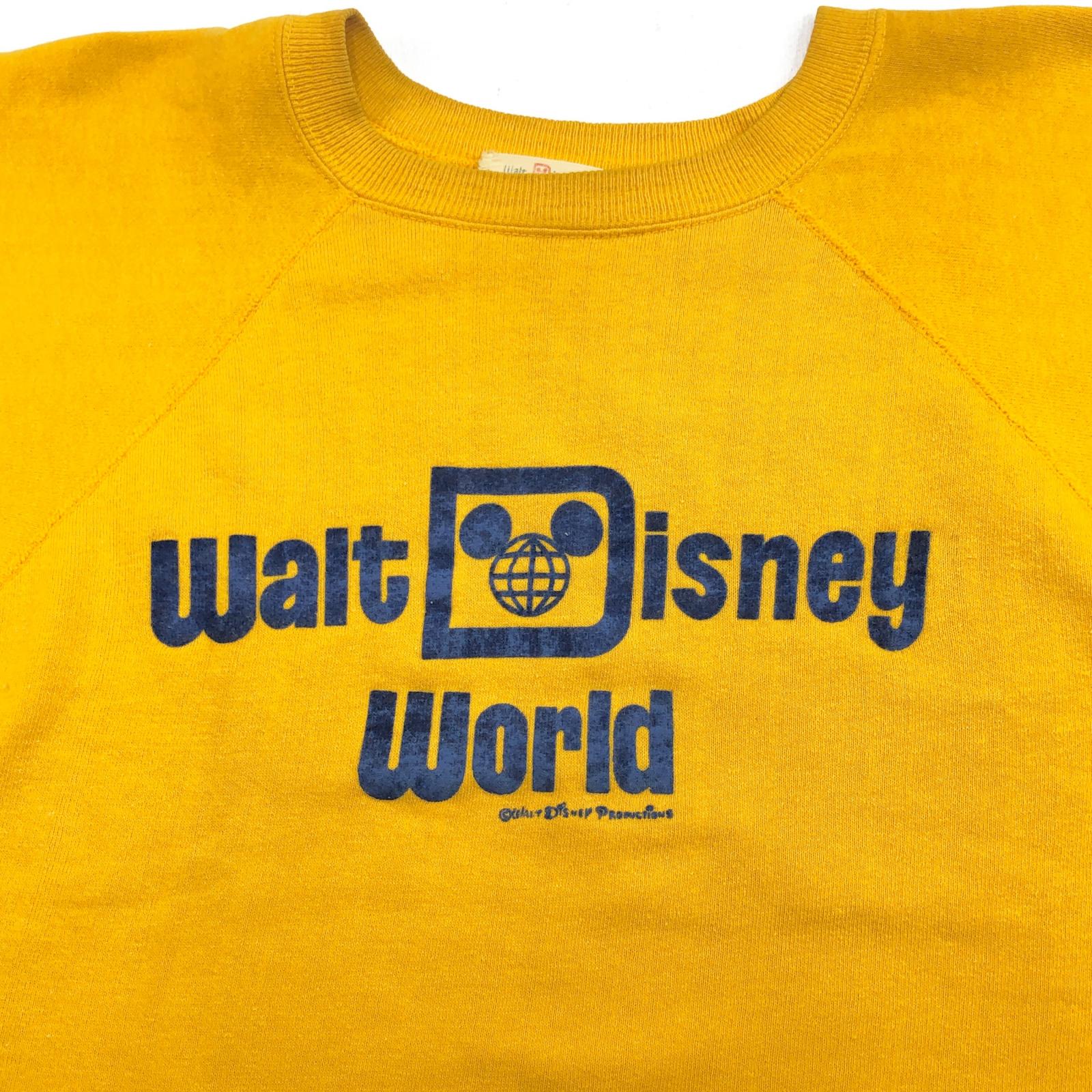 70's Walt Disney 両面 ナンバリング 半袖スウェット USA製 Walt Disney World ウォルト ディズニー ワールド 70年代 ラグラン
