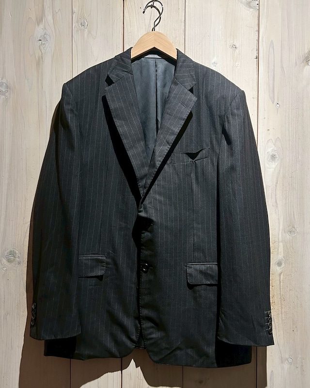 【a.k.a.C.a.k.a vintage】"HICKEY FREEMAN" "BARNEYS NEWYORK" “Loro Piana” Fabric Vintage Stripe Tailored Jacket