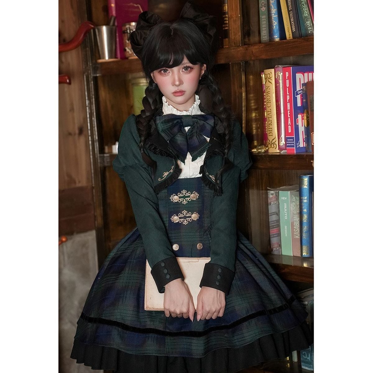 ツインズ・アカデミック・チェックスカートセットアップ：ショート