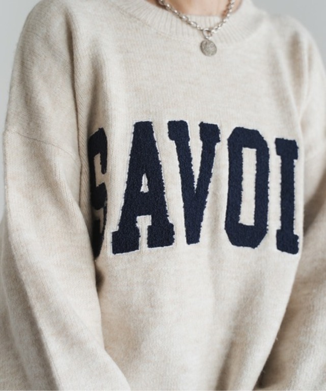 ドロップショルダーニットプルオーバー