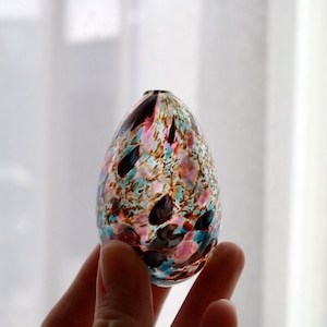 Nuutajarvi ヌータヤルヴィ /  Egg ガラス ブラウンピンク