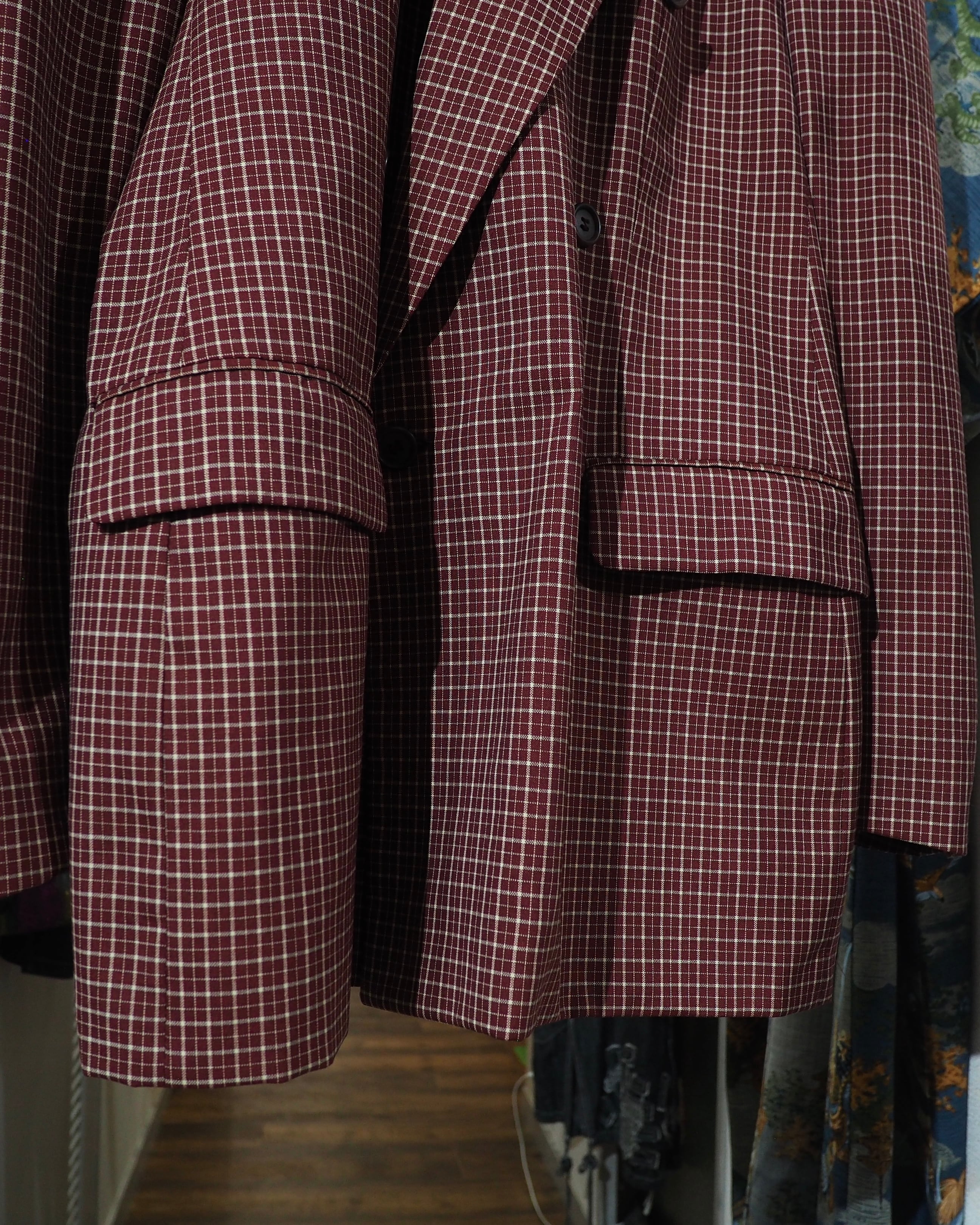 ” BAUMLER ” Plaid Check Pattern Vintage Double Breasted Tailored jacket