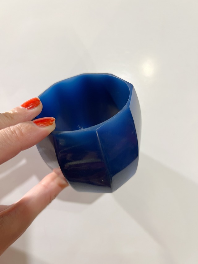 Vintage navy wide bangle