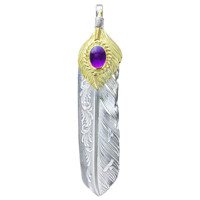 L arabesque flight feather 01 L K18 flight heart feather 01 amethyst 6×8 K18 cup
