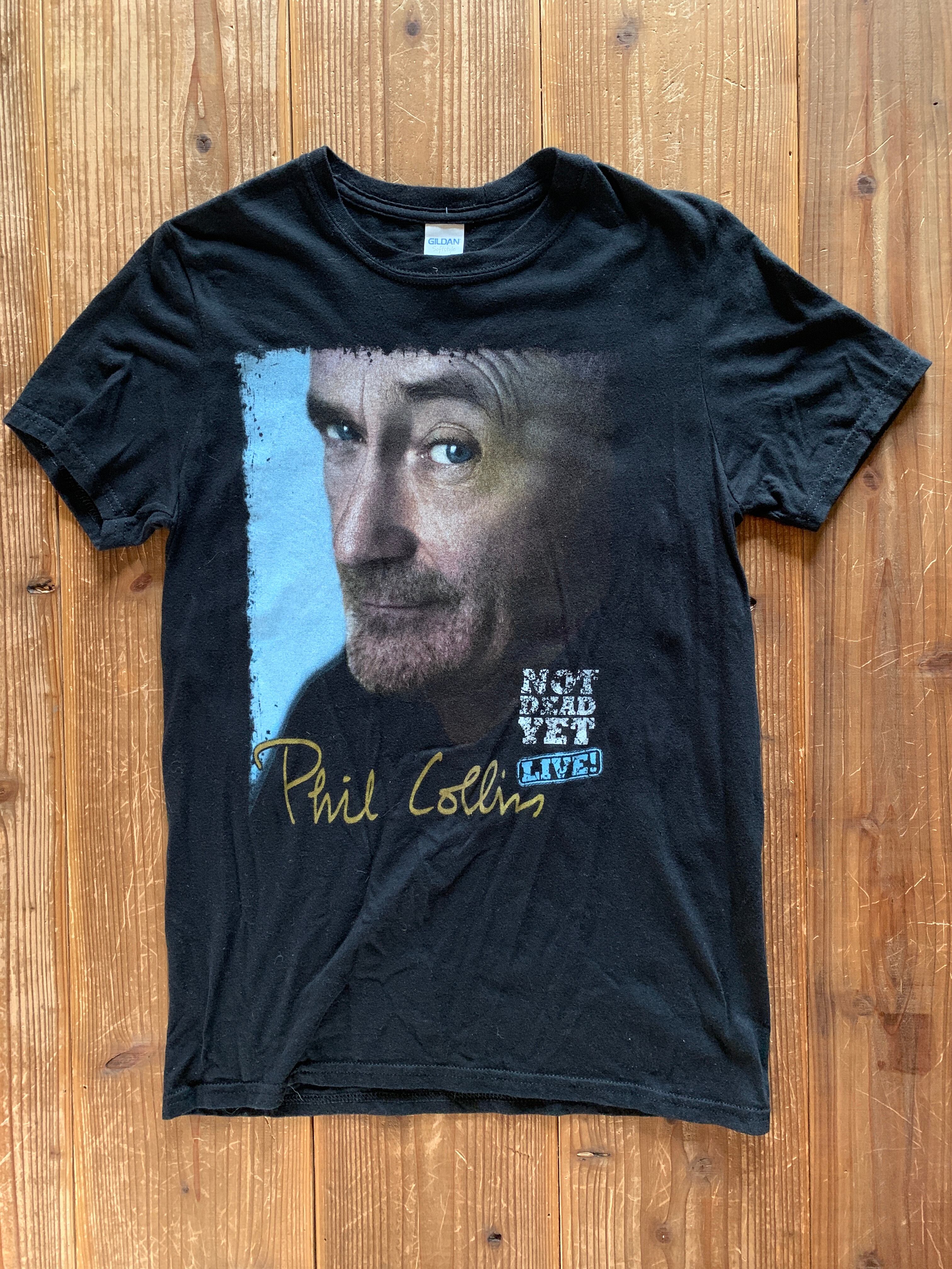 GILDAN Live Phil Collins "NOT DEAD YET" 両面プリント Tシャツ フィル コリンズ