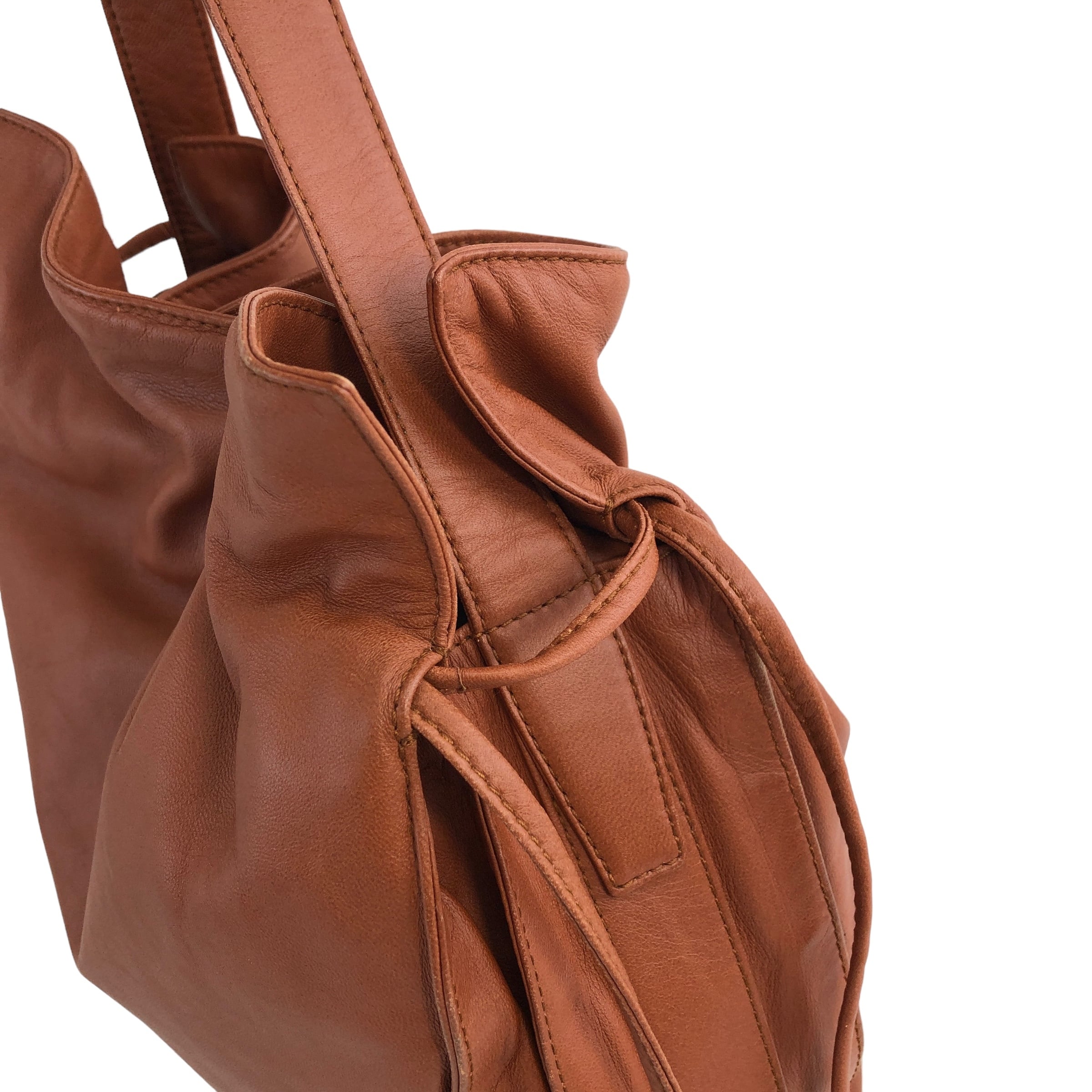 Loewe ブラウン ショルダーバッグ　希少 LOEWE ロエベ ショルダーバッグ ブラウン 巾着 vintage ヴィンテージ