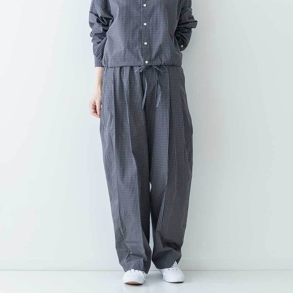 nicholson&nicholson チェック2タックワイドイージーパンツ(EVER-W)