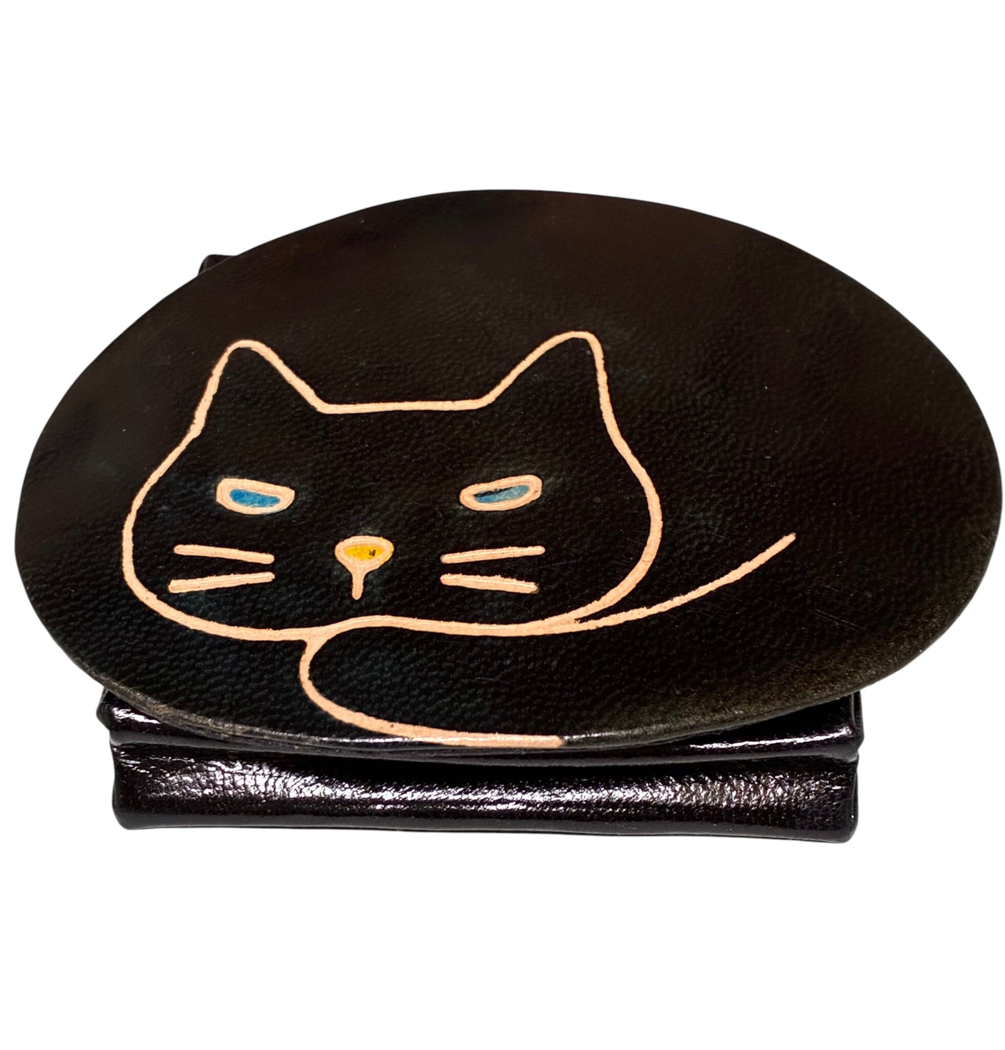 山羊革コインケース(クロネコ・チャトラネコ)