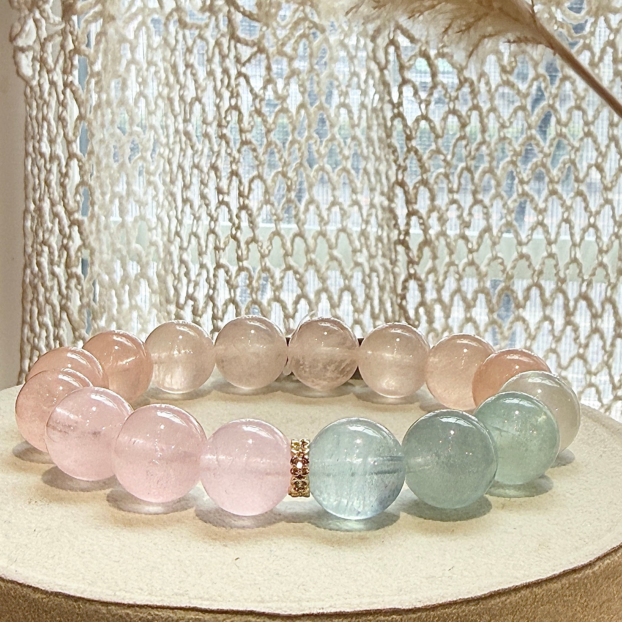 ◇グリーンサゲニティッククォーツ◇デザインブレスレットブレスレット