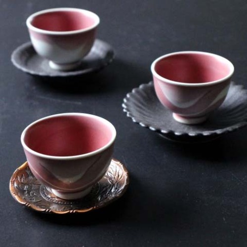 釉裏紅釉象嵌　小煎茶
