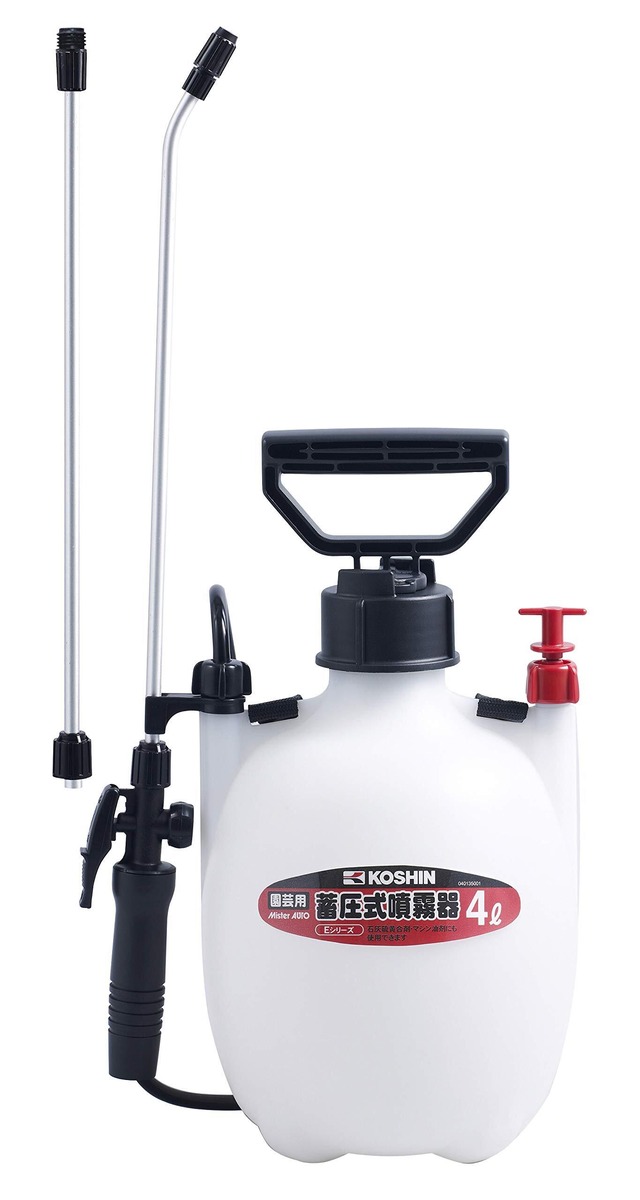 工進(KOSHIN) 蓄圧式 噴霧器 タンク 4L ミスターオート HS-401ET 1段 ノズル 継足しパイプ 噴口 1個 防除 消毒 散布