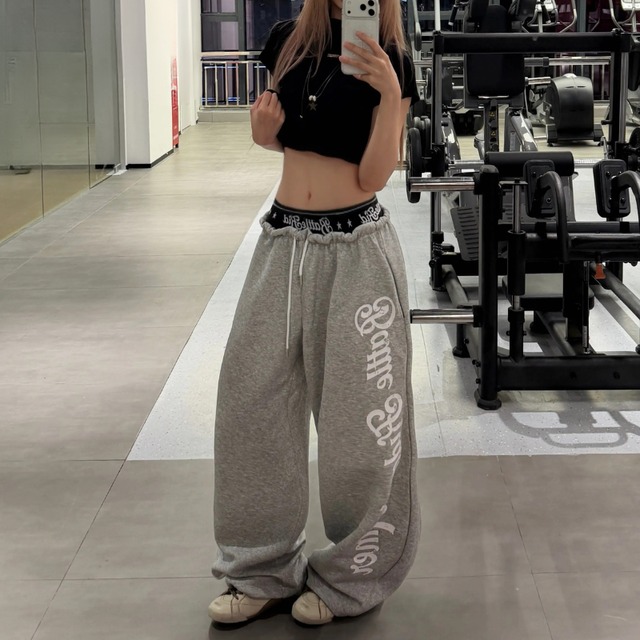 double-waist logo pants　ダブルウエストロゴパンツ　J2095
