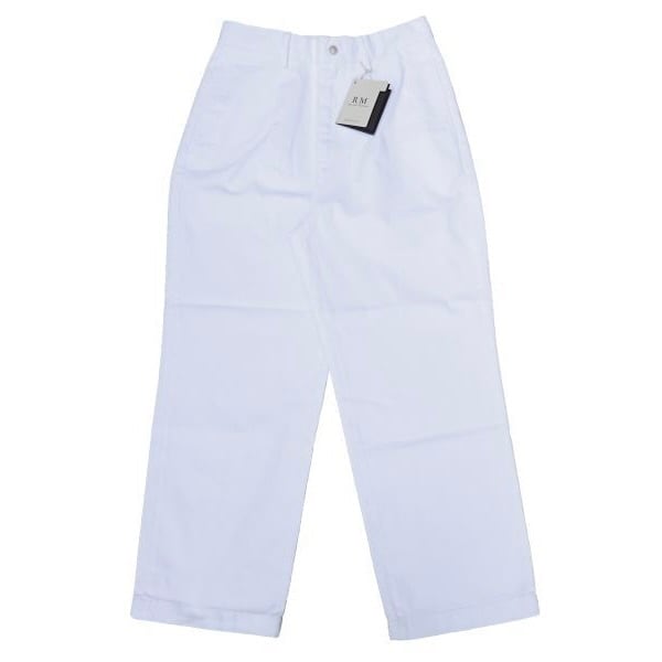 RICCARDO METHA (リカルドメッサ) 1TUCK WIDE PANTS DRAGON TWILL ホワイト