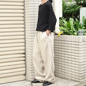 FAIRFAX 2tuck linen slacks ivory