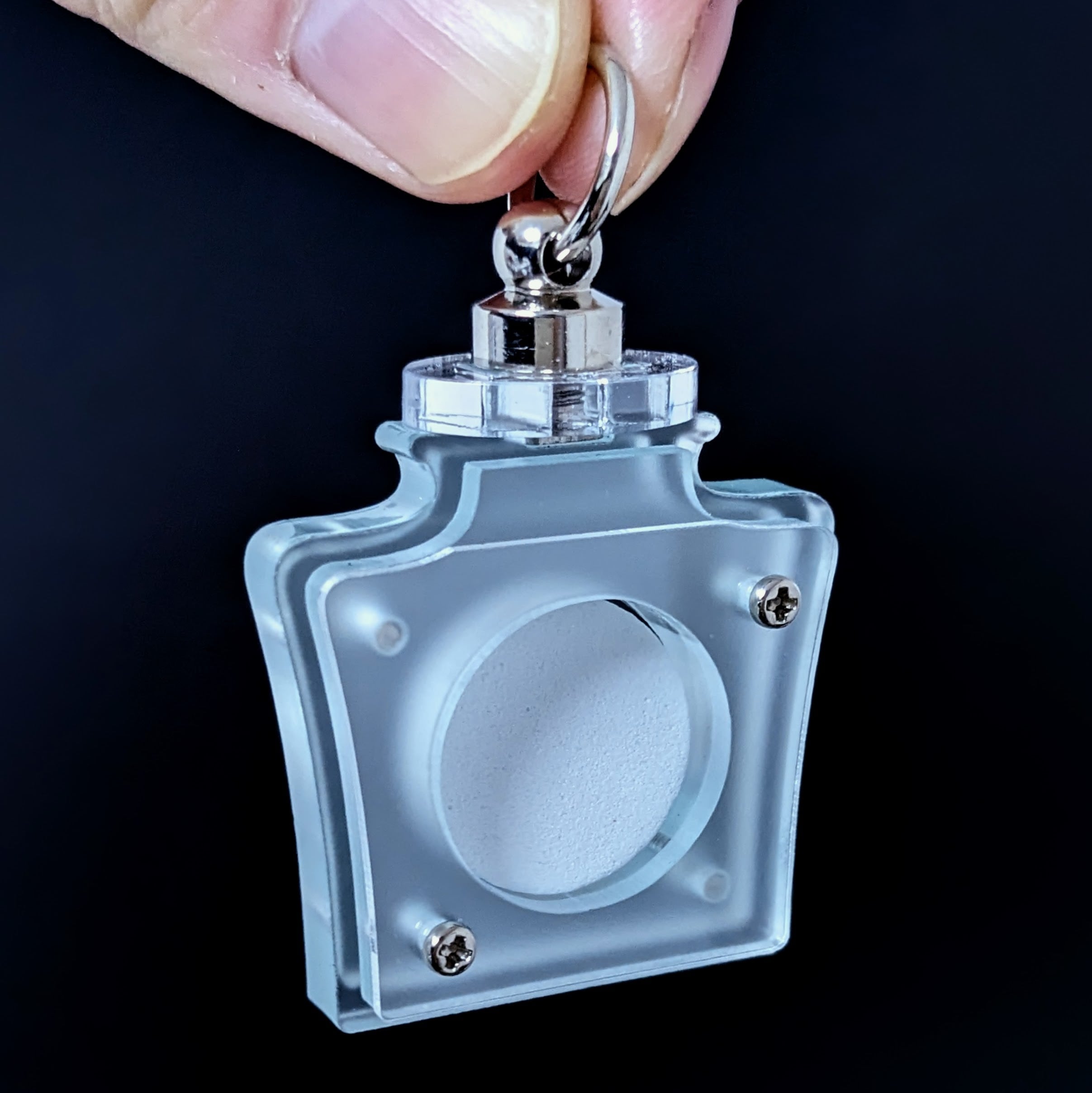 香水瓶のルースチャーム1(リニューアル版)クリア×ゴールド | よしけい