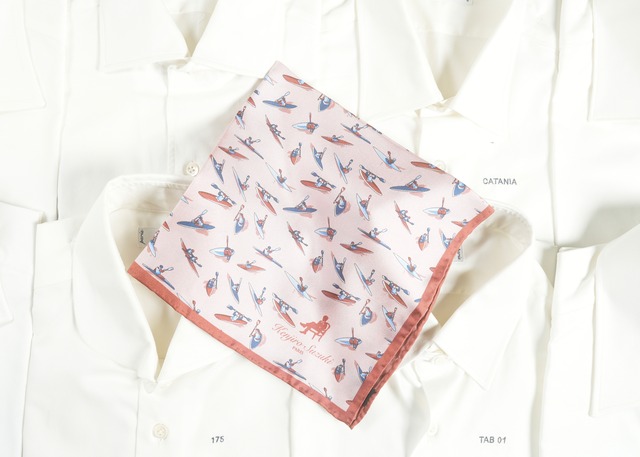 Silk Pocket square  "kayak"　C5400-24　C5401-24　C5403-24