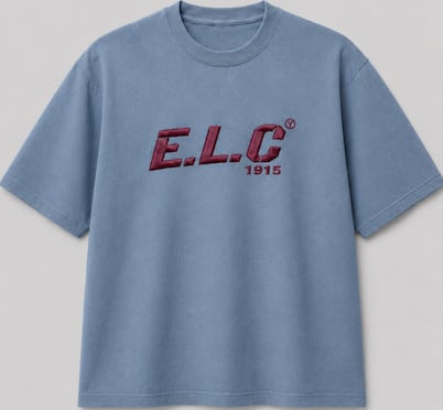 E.L.C 1915 LOGO TEE BLUE
