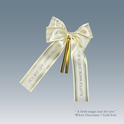 ギフトリボン Little Magic   White Chocolate/Gold Foil