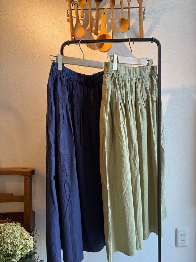 YARRA  INDIAウエストピンタックスカート