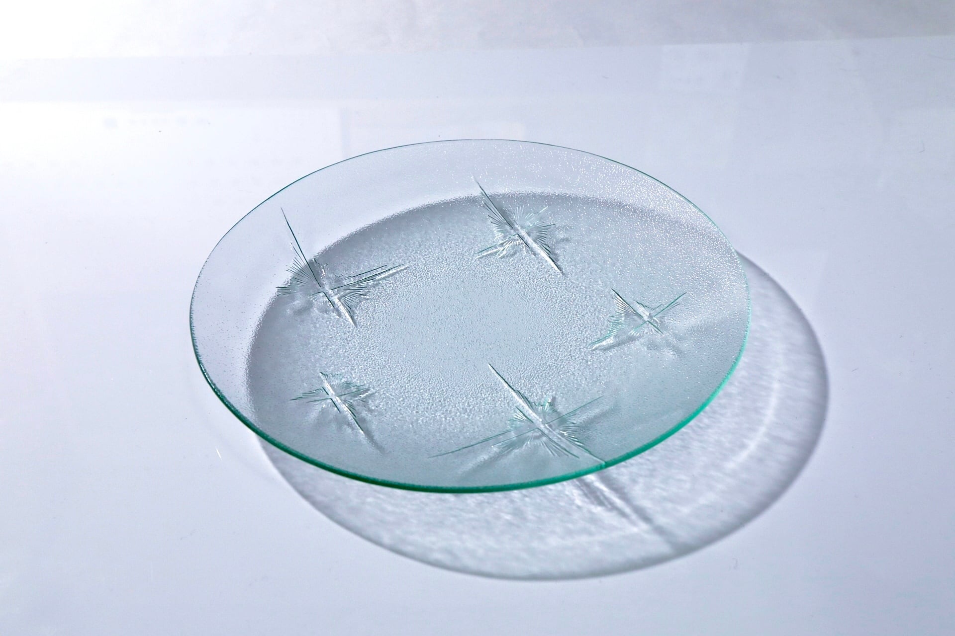 昭和型ガラス「夜空」　皿　円形　大（Φ180mm）