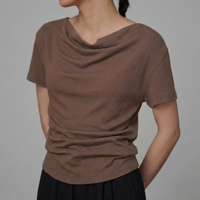 Drape compact t-shirt A00229