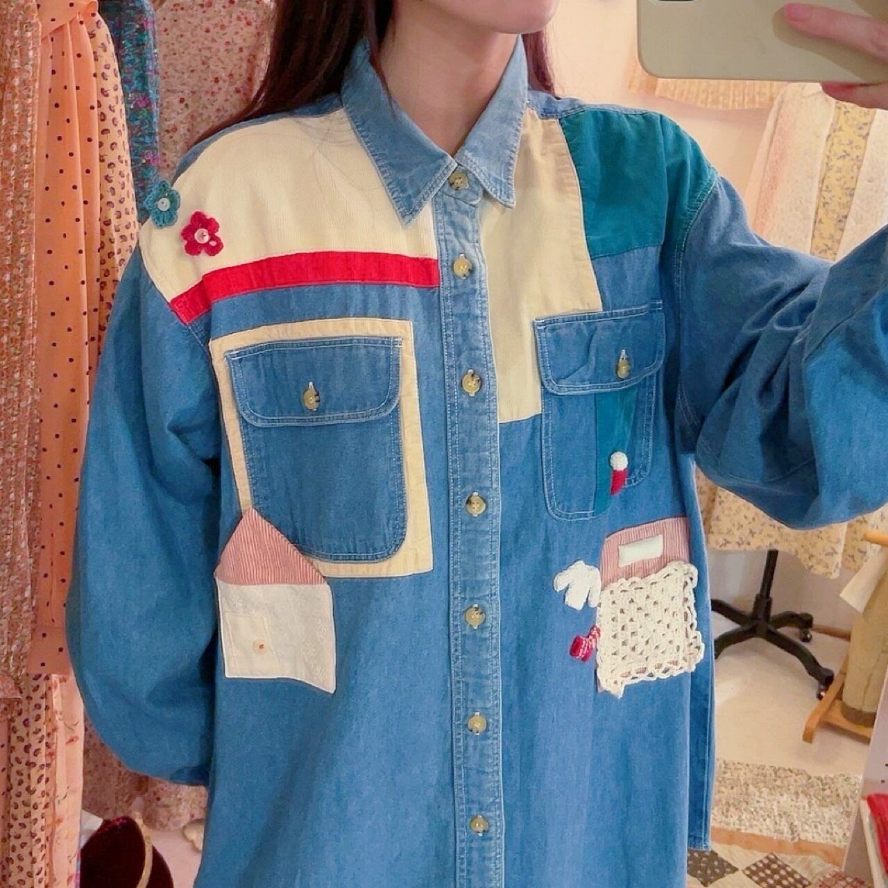 remake ✂︎ dwarf's room patchwork shirt